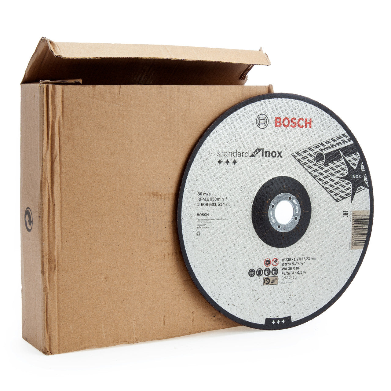 Bosch Standard for Inox Cutting Discs 230mm 1.9mm Thick Box of 25 2608601514