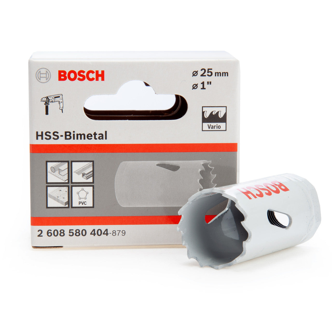 Bosch 25mm HSS Bi Metal Hole Saw For Wood Metal And Plastics etc 2608580404