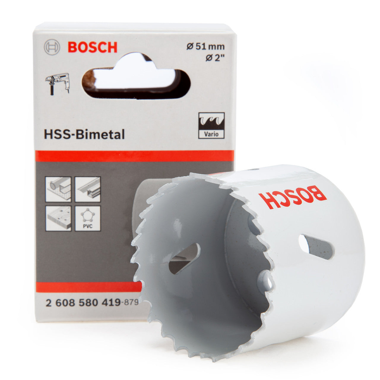 Bosch 51mm HSS Bi Metal Hole Saw For Wood Metal And Plastics etc 2608580419