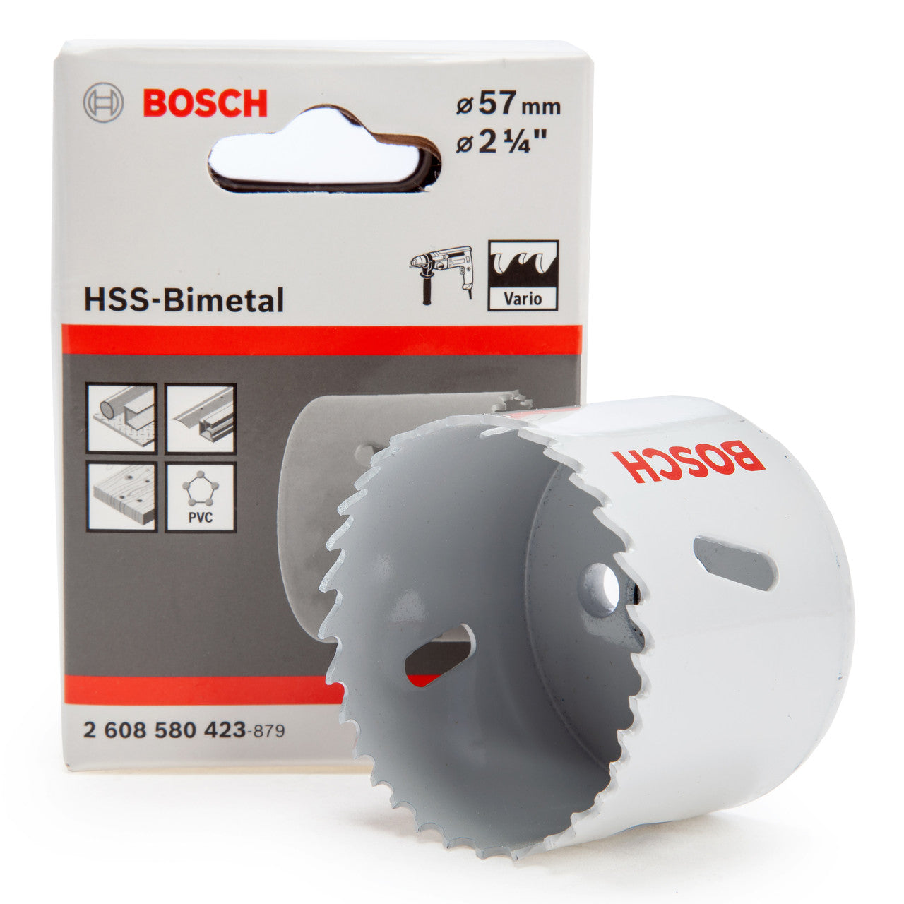 Bosch 57mm HSS Bi Metal Hole Saw For Wood Metal And Plastics etc 2608580423
