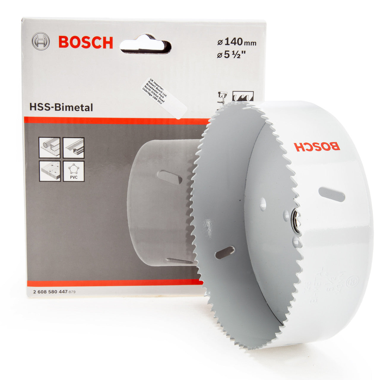 Bosch 140mm HSS Bi Metal Hole Saw For Wood Metal And Plastics etc 2608580447