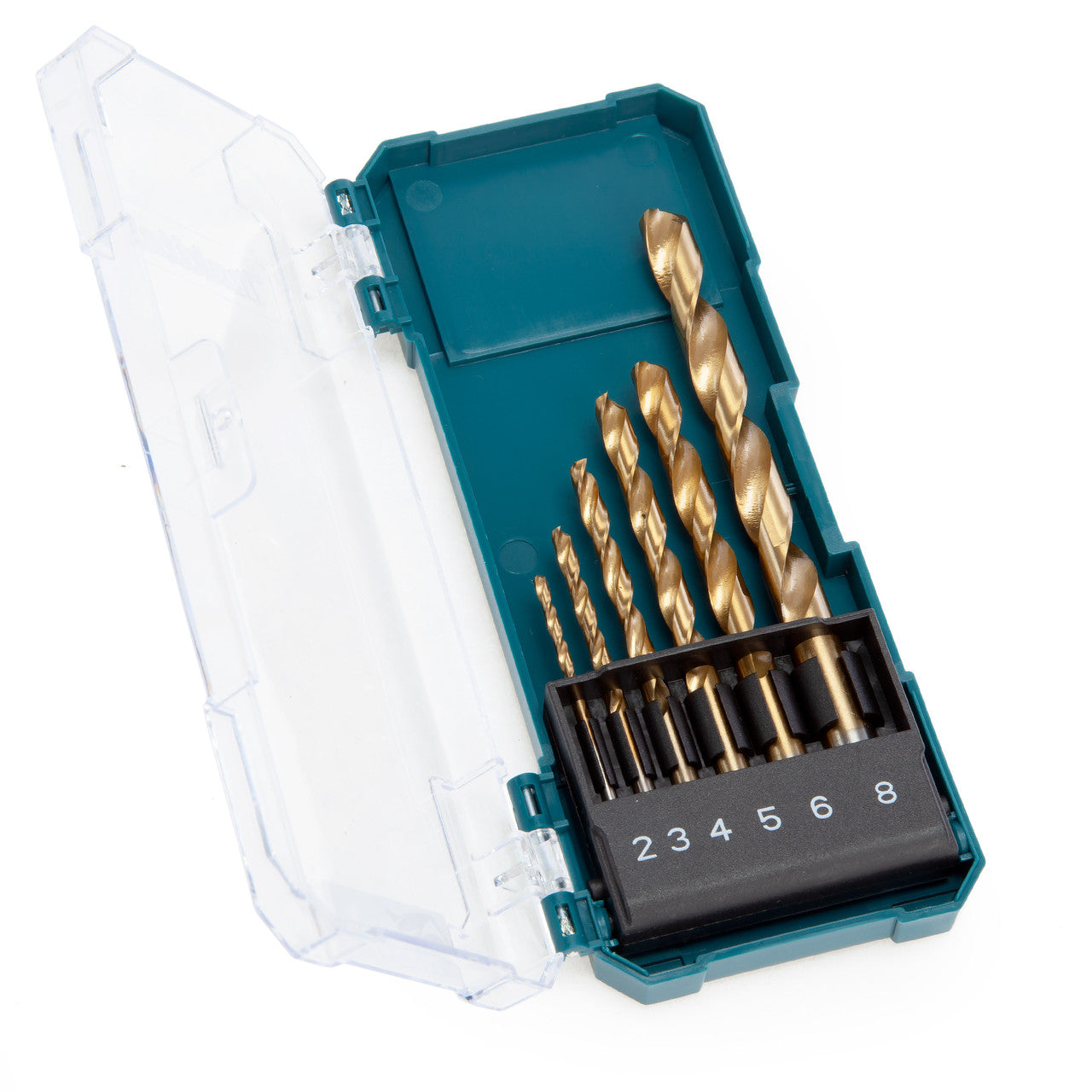 Makita HSS-TiN Drill Bit Set for Metal 6 Piece 2 - 8mm Straight Shank D-72833