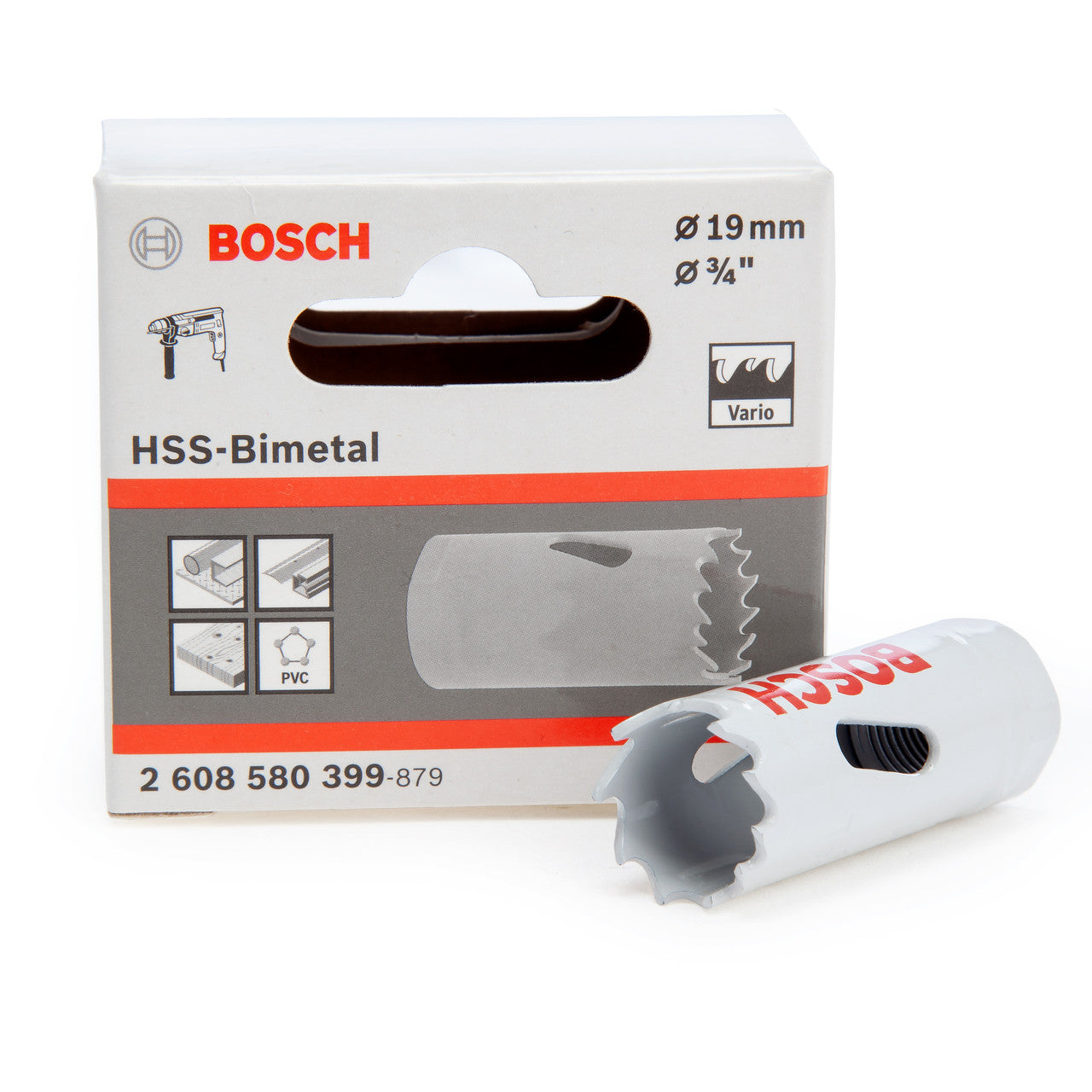 Bosch 19mm HSS Bi Metal Hole Saw For Wood Metal And Plastics etc 2608580399