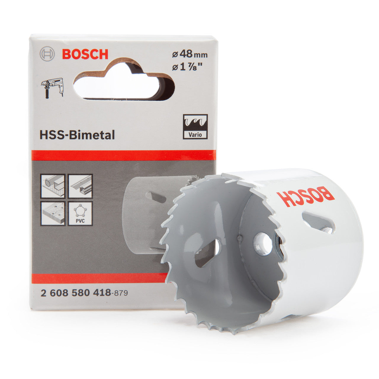 Bosch 48mm HSS Bi Metal Hole Saw For Wood Metal And Plastics etc 2608580418