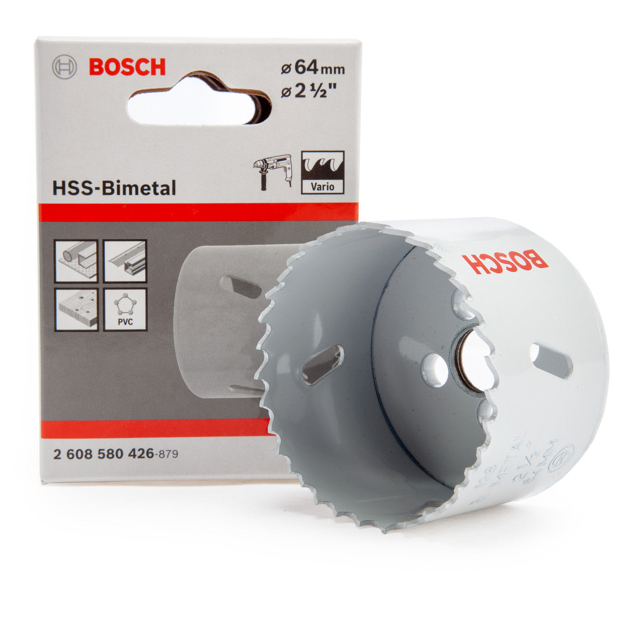 Bosch 64mm HSS Bi Metal Hole Saw For Wood Metal And Plastics etc 2608580426