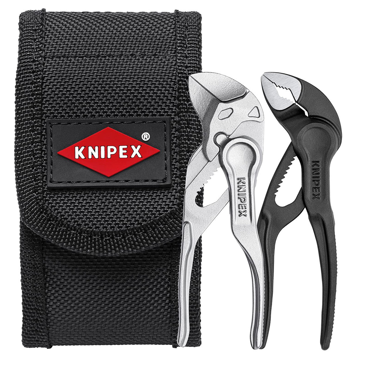 Knipex Mini Pipe Wrench and Water Pump Pliers in Belt Pouch 2 Piece 002072V04XS