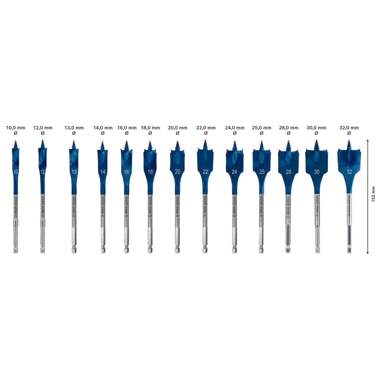 Bosch EXPERT Self Cut Speed Spade Drill Bit Set 13 Piece For Wood 2608900336