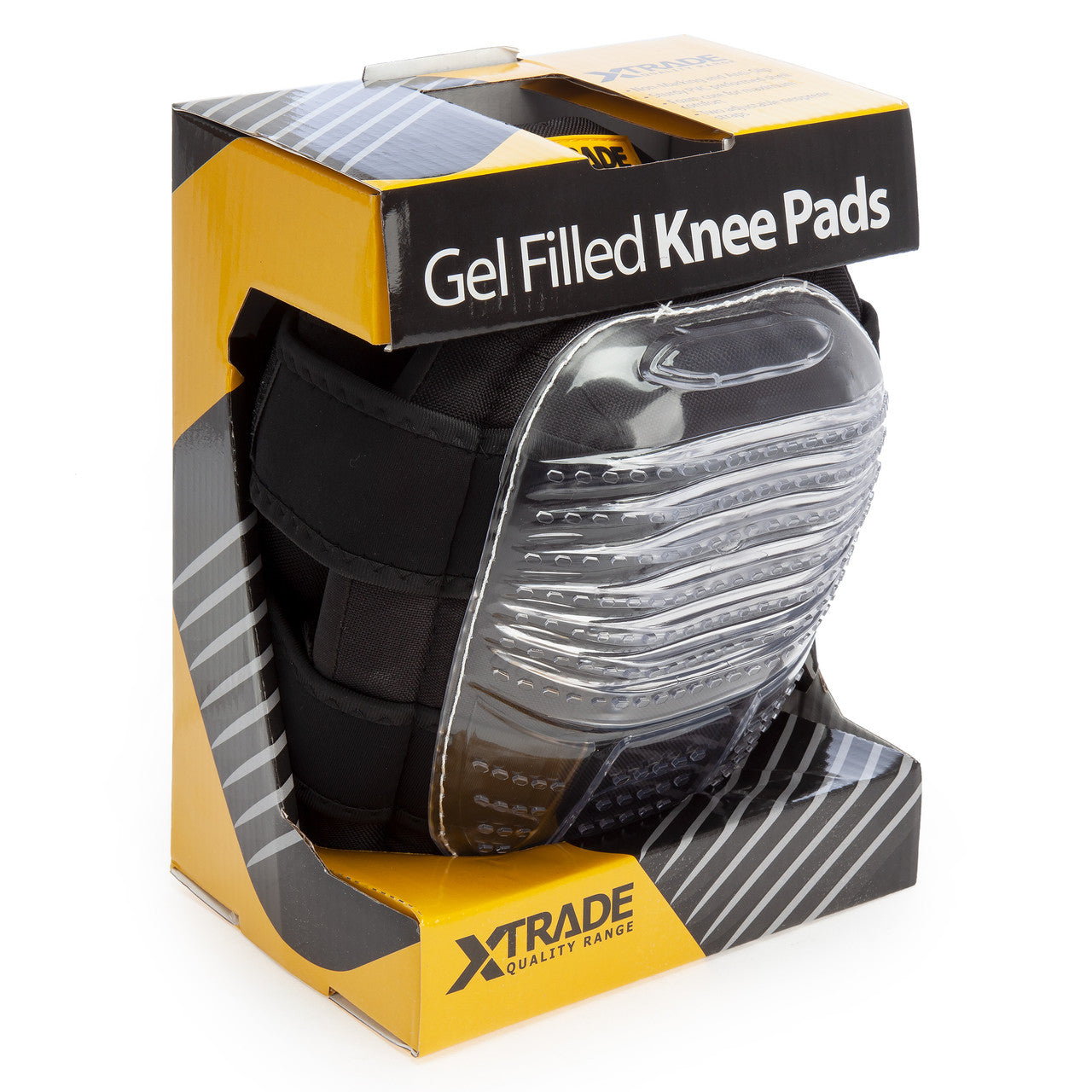 XTrade Gel Filled Knee Pads Pair Quick Strap System Foam Core X1900001