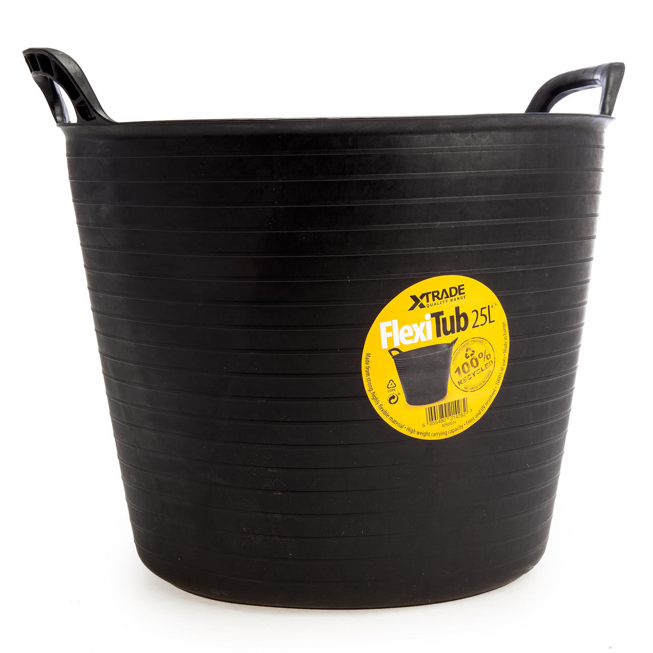 XTrade FlexiTub Black 25L Plastic With Handles X0900034