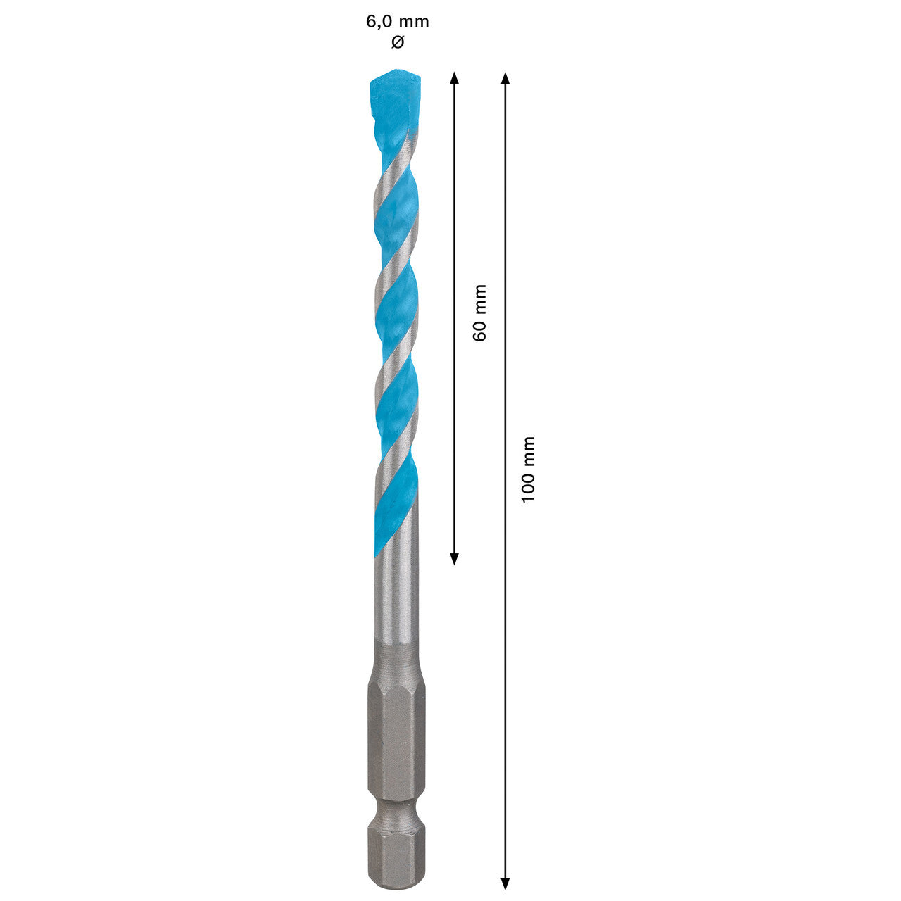 Bosch HEX-9 Multi Construction Drill Bit 6mm x 100mm 2608900574