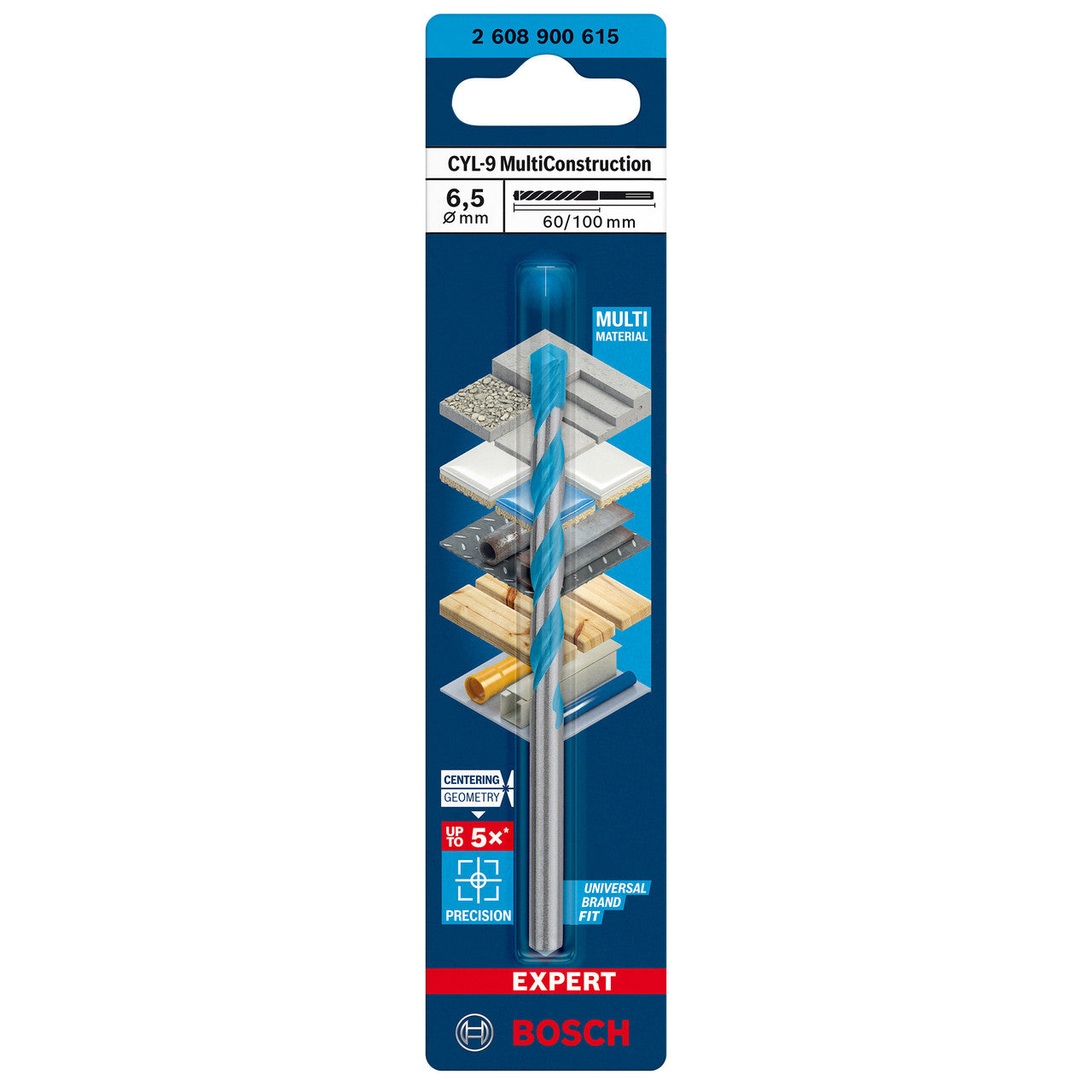 Bosch CYL-9 Multi Construction Drill Bit 6.5 x 60 x 100mm 2608900615
