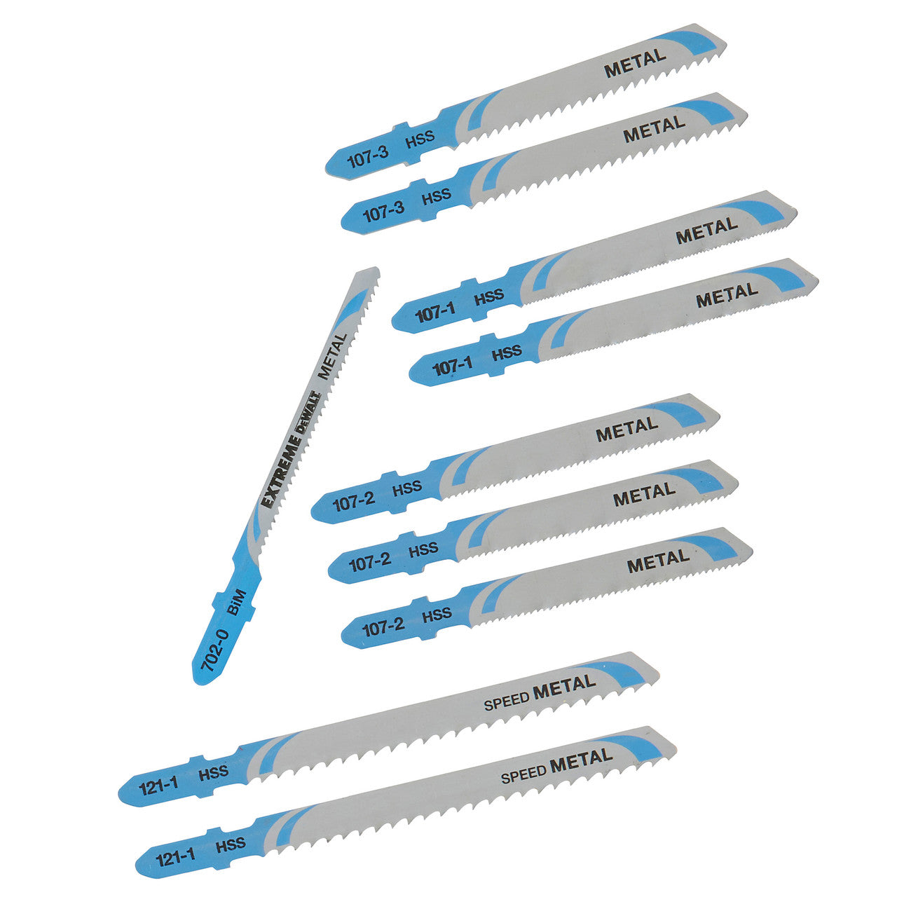 Dewalt XPC Jigsaw Blade Set for Metal 10 Pack coarse and fine blades DT2292