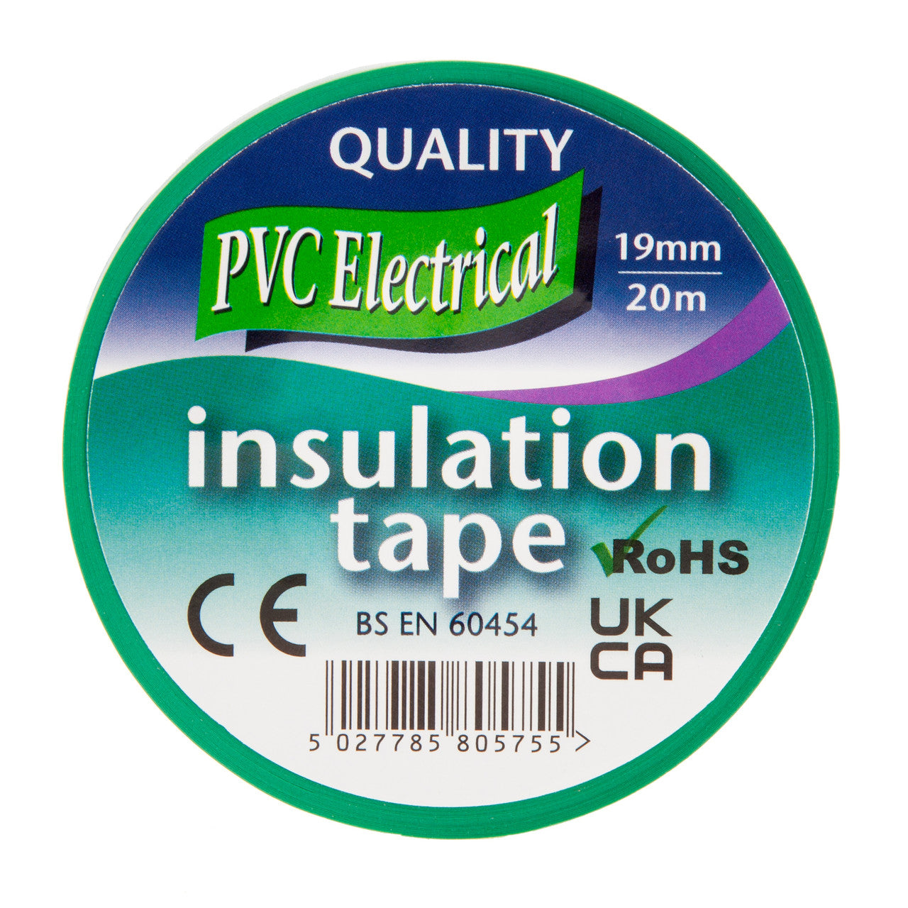 Ultratape PVC Electrical Insulation Tape Green 19mm x 20m 00351920GN