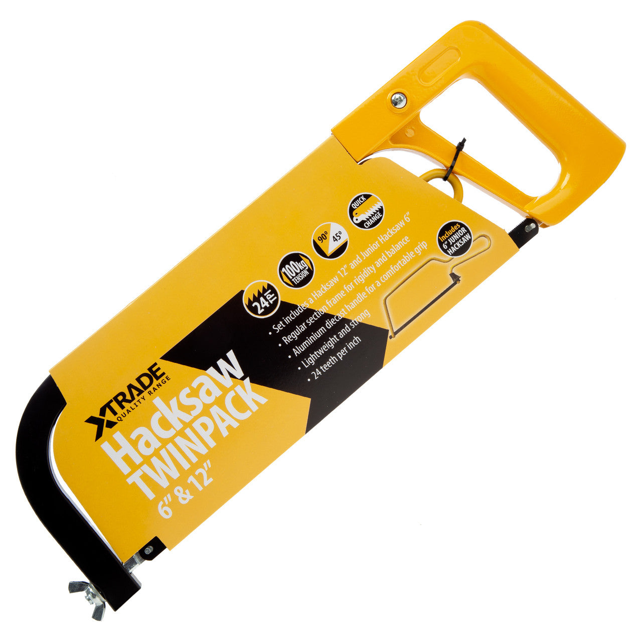 XTrade Hacksaw Twinpack 300mm 12″ & 150mm 6″ All Metal Frame X0900021