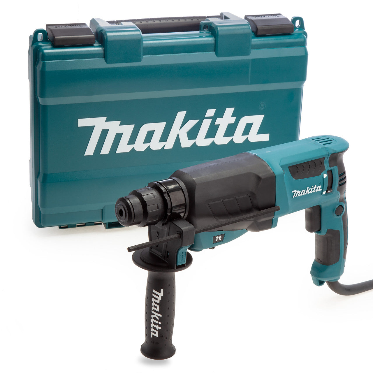 Makita 110V SDS Plus Rotary Hammer Drill Case Side Handle & Depth stop HR2630