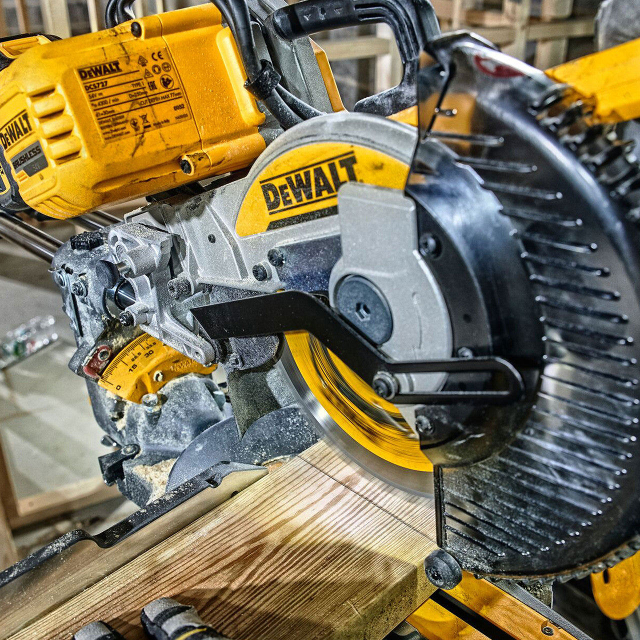 Dewalt 54V XR FlexVolt 250mm Brushless Mitre Saw with XPS Body Only DCS727N