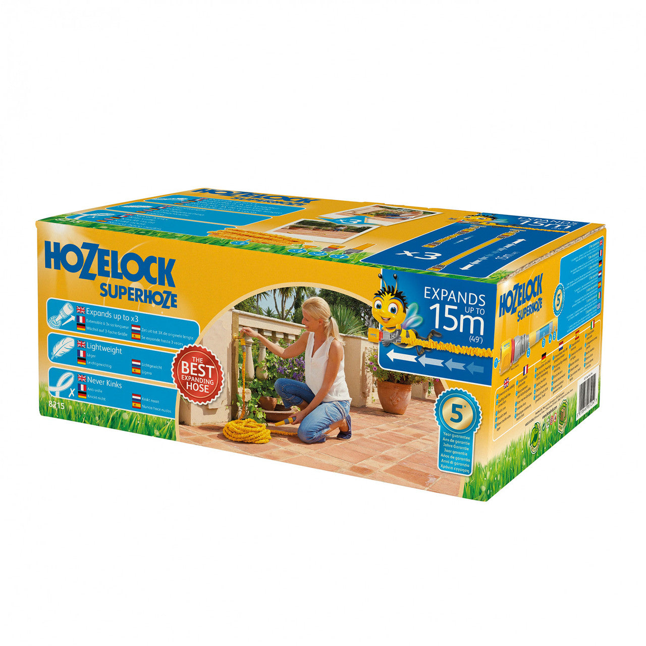 Hozelock Superhoze Expanding Hose Set 15 Metres With Connectors & Nozzle 8215