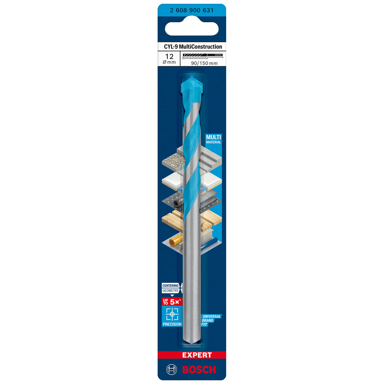 Bosch CYL-9 Multi Construction Drill Bit 12.0 x 90 x 150mm 2608900631