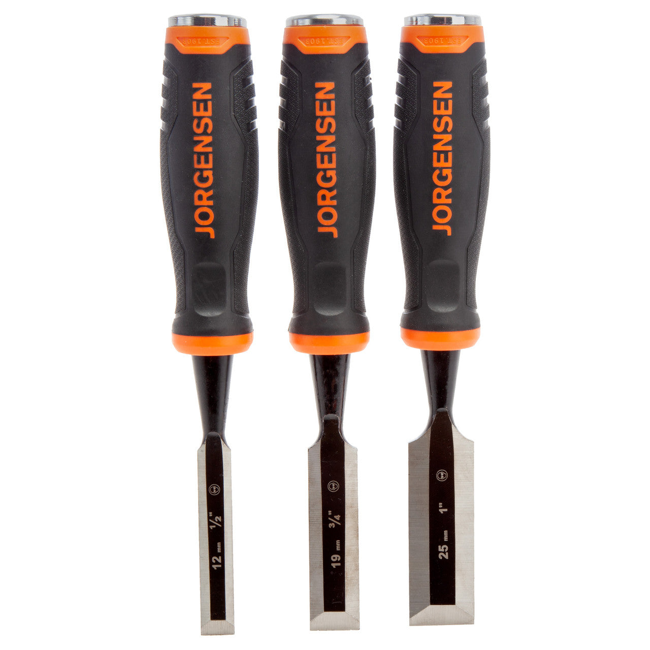 Pony Jorgensen Wood Chisel Set 3 Piece 1/2" 3/4" 1" Blades 70450