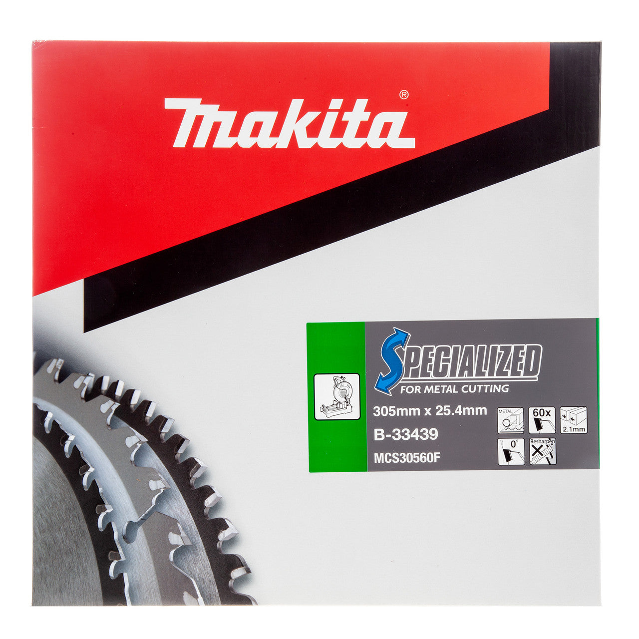 Makita Metal Cutting Circular Saw Blade 305mm x 25.4mm x 60T B-33439