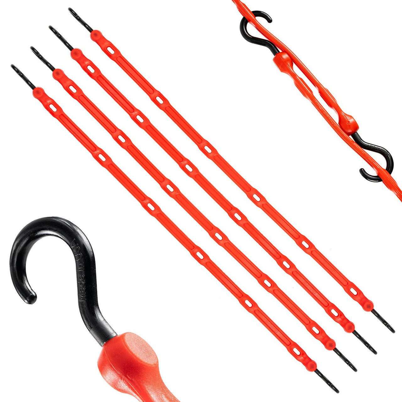 The Perfect Bungee Adjust-A-Strap Bungee Cords in Red 91cm/36in Pk AS36R4PK-BXST