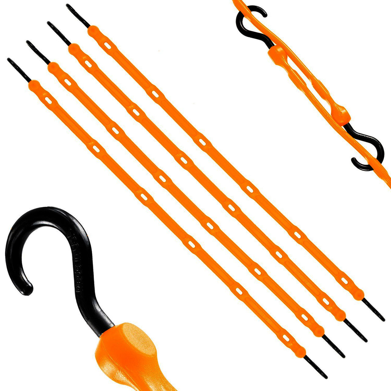 The Perfect Bungee Adjust A Strap Cords in Orange 91cm36" 4 Pack AS36NG4PK-BXST