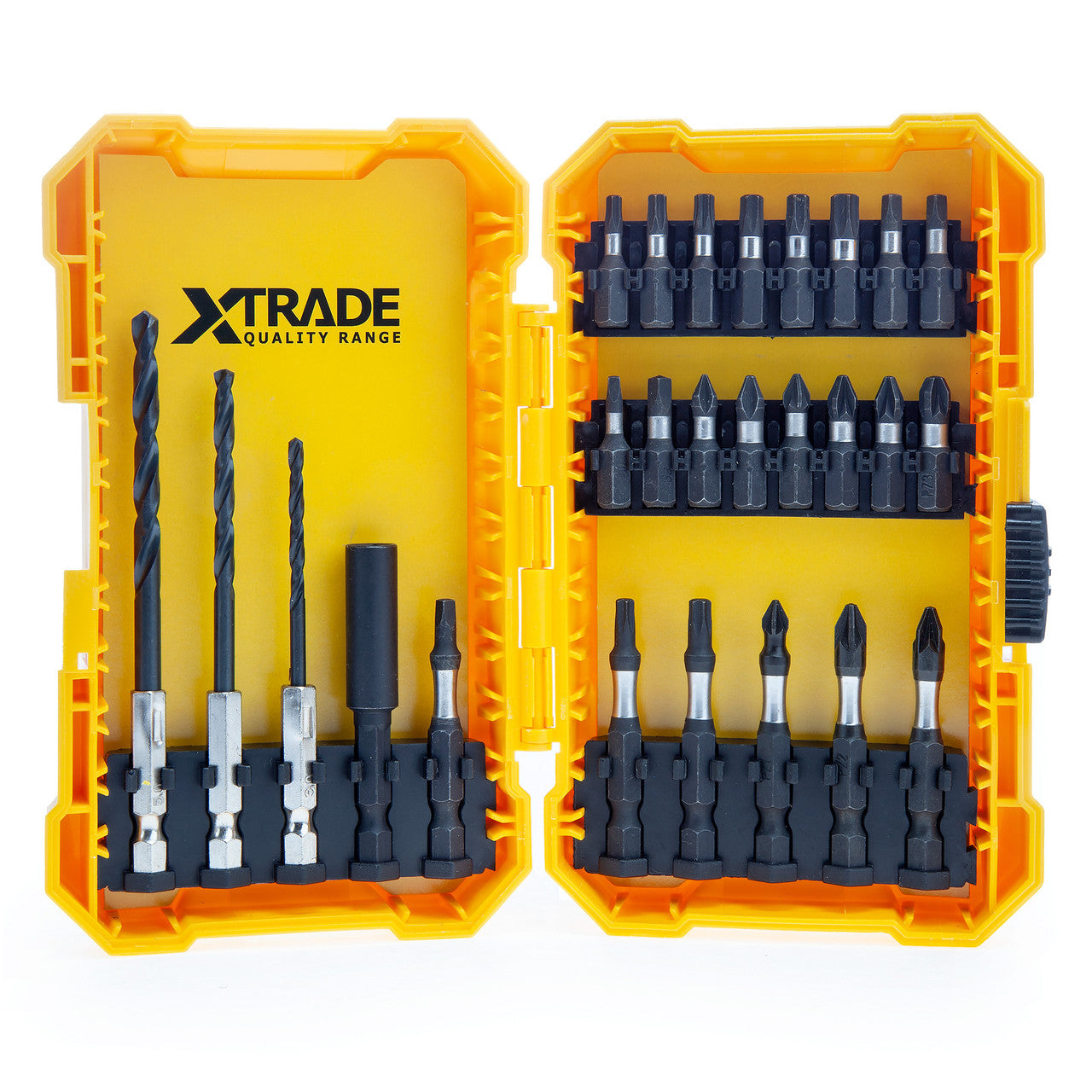 XTrade Drill & Impact Screwdriver Bit Set 26 Piece Magnetic Bit Holder X0900074