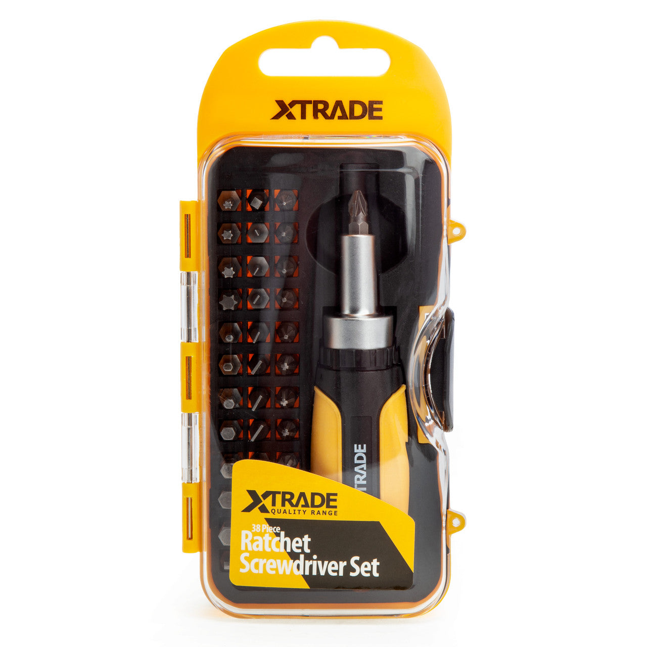 XTrade Ratchet Screwdriver Set 38 pc Pozi Slotted Phillips Torx and Hex X0900077