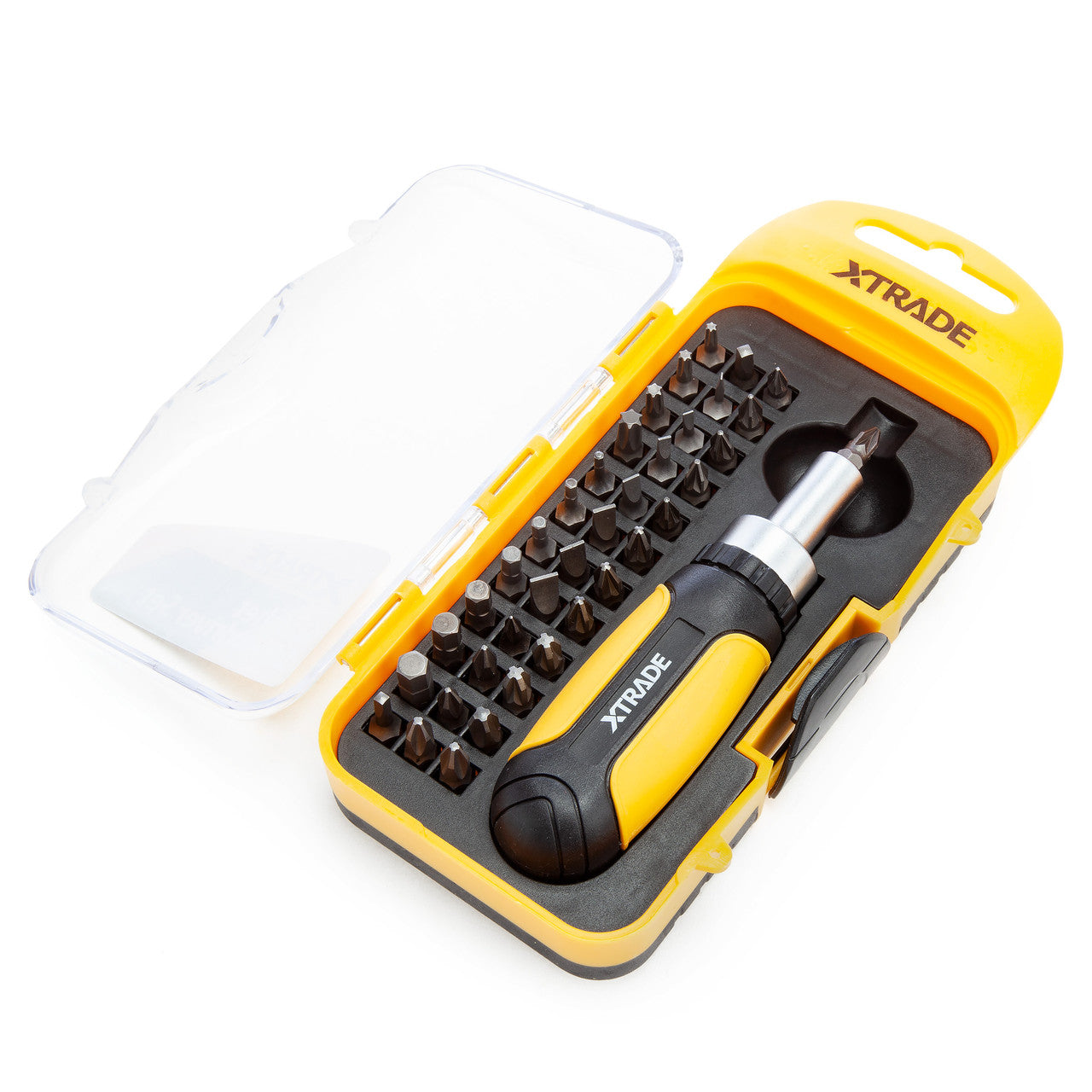 XTrade Ratchet Screwdriver Set 38 pc Pozi Slotted Phillips Torx and Hex X0900077