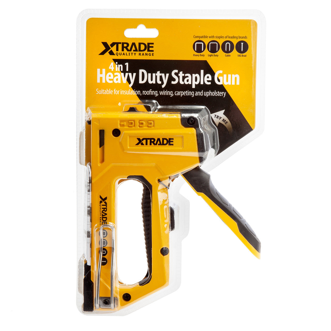 XTrade Heavy Duty Staple Gun 4 in 1 Staples U-shaped Cable Nails & BradsX0900073