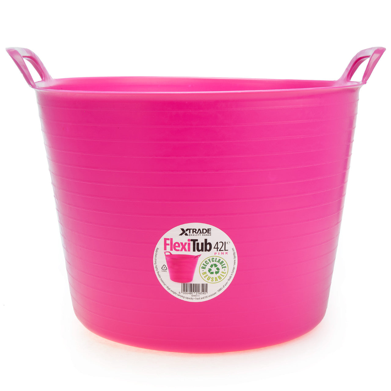 XTrade FlexiTub Pink 42L Plastic With Handles X0900111