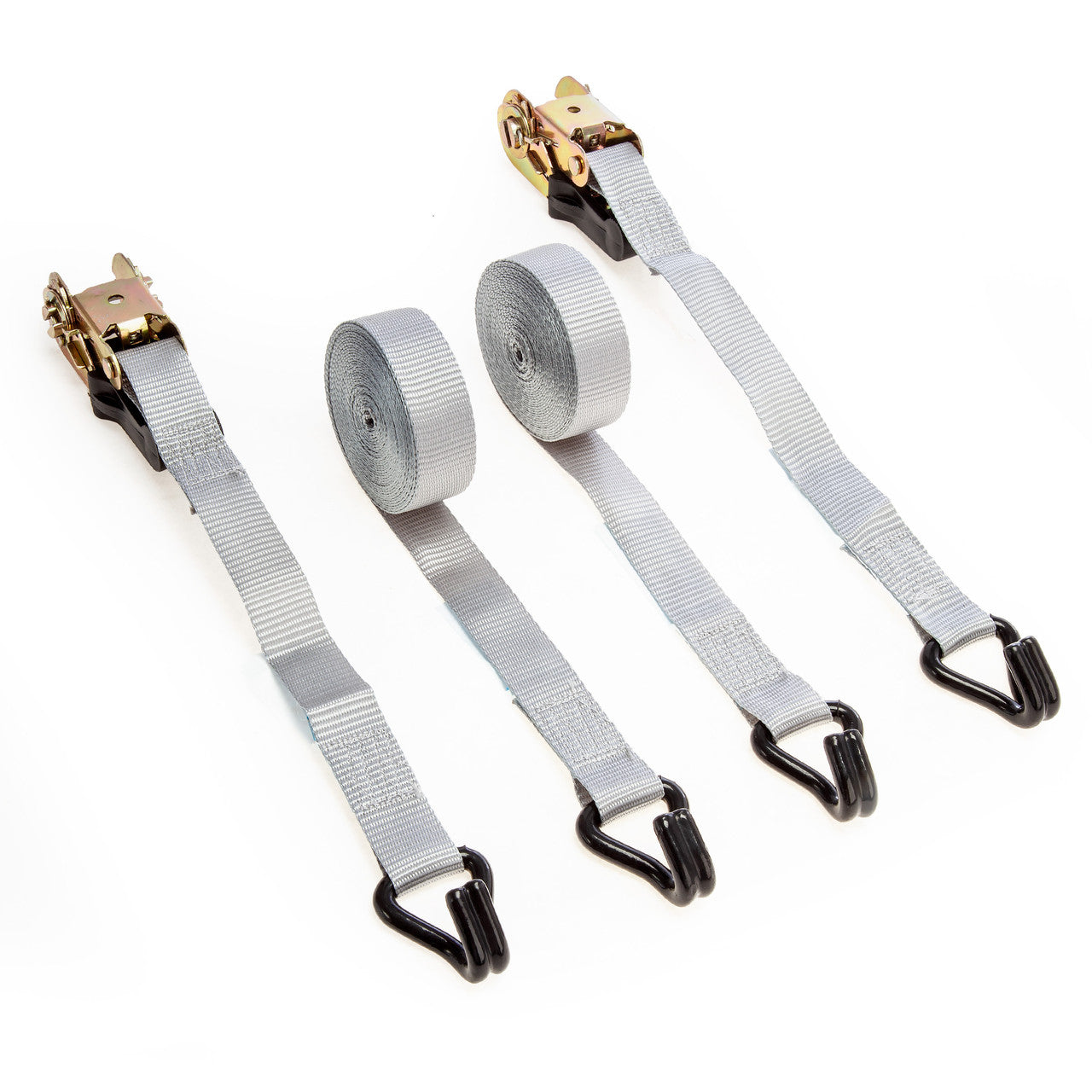 XTrade Ratchet Straps with Hooks 25mm x 5m Twin Pack Capacity 500daN X0500004