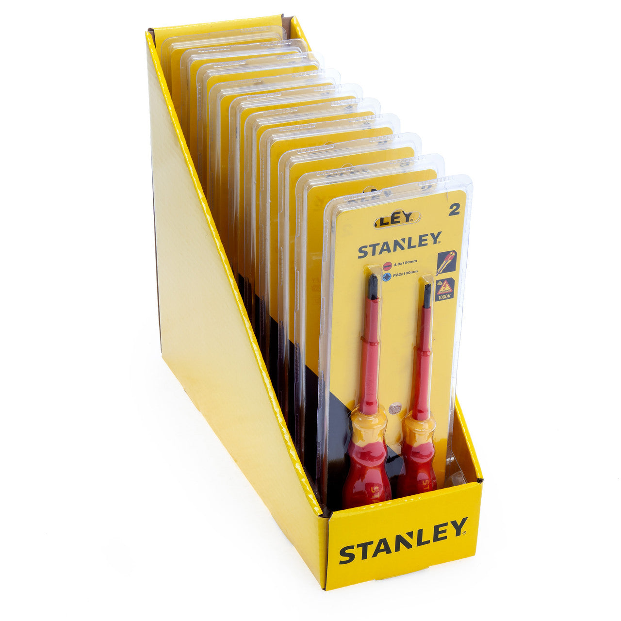 Stanley VDE Insulated Screwdriver Set 2 Piece PZ2 & Slotted 4.0mm STHT60030-0