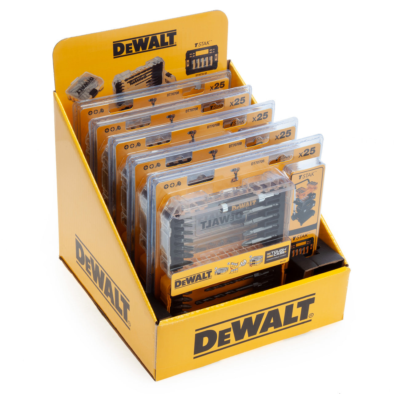 Dewalt Drill and Screwdriver Bit Set in Connectable Case 25 Piece DT70708