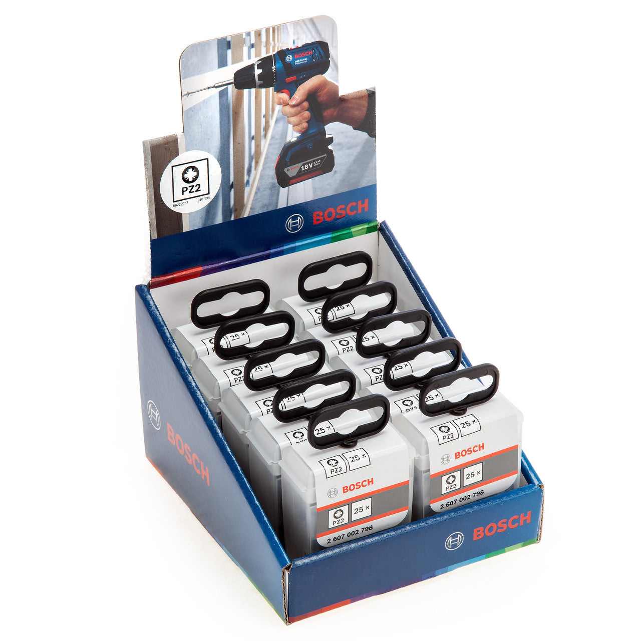 Bosch PZ2 Extra Hard Screwdriver Bits Pack Of 25 2607002798