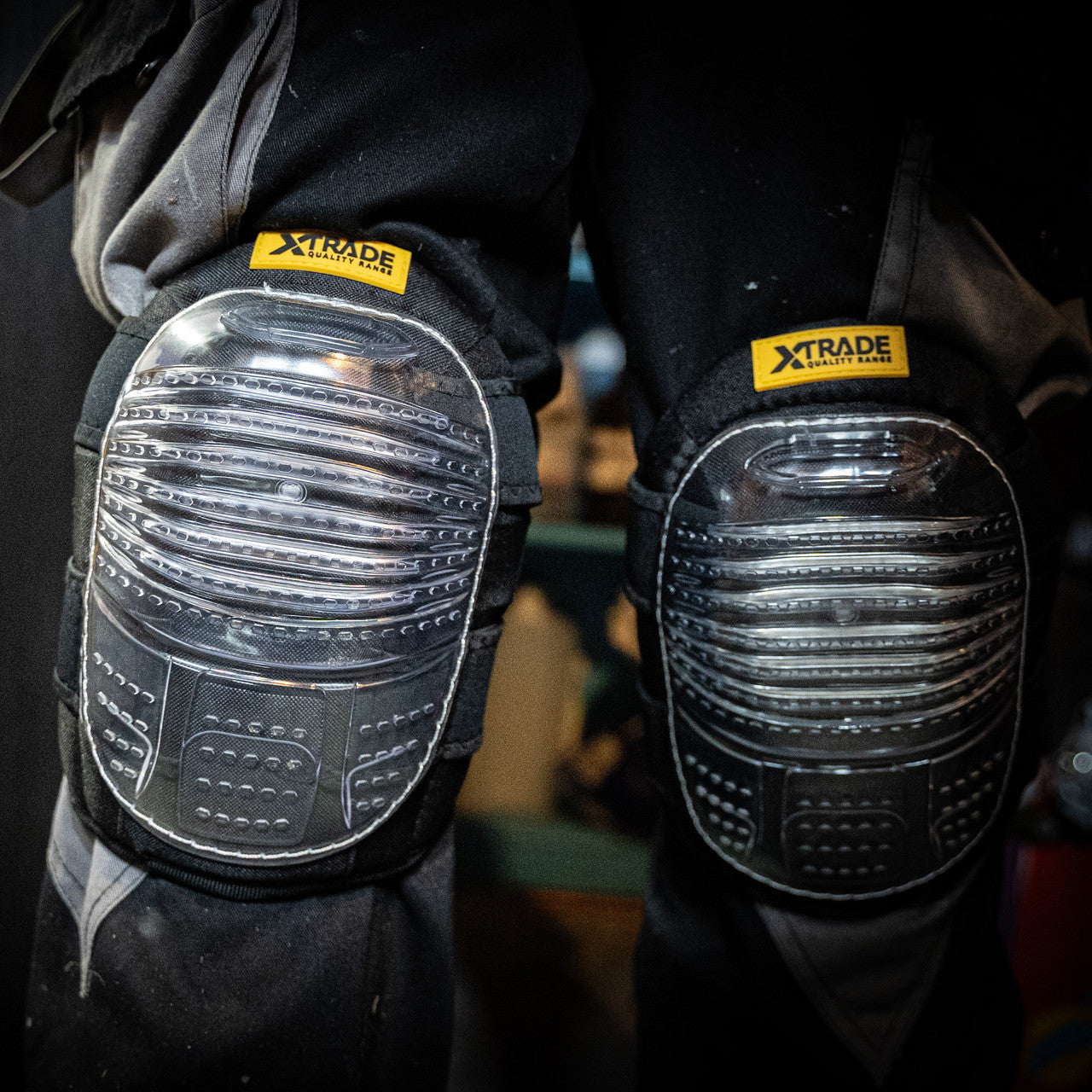XTrade Gel Filled Knee Pads Pair Quick Strap System Foam Core X1900001