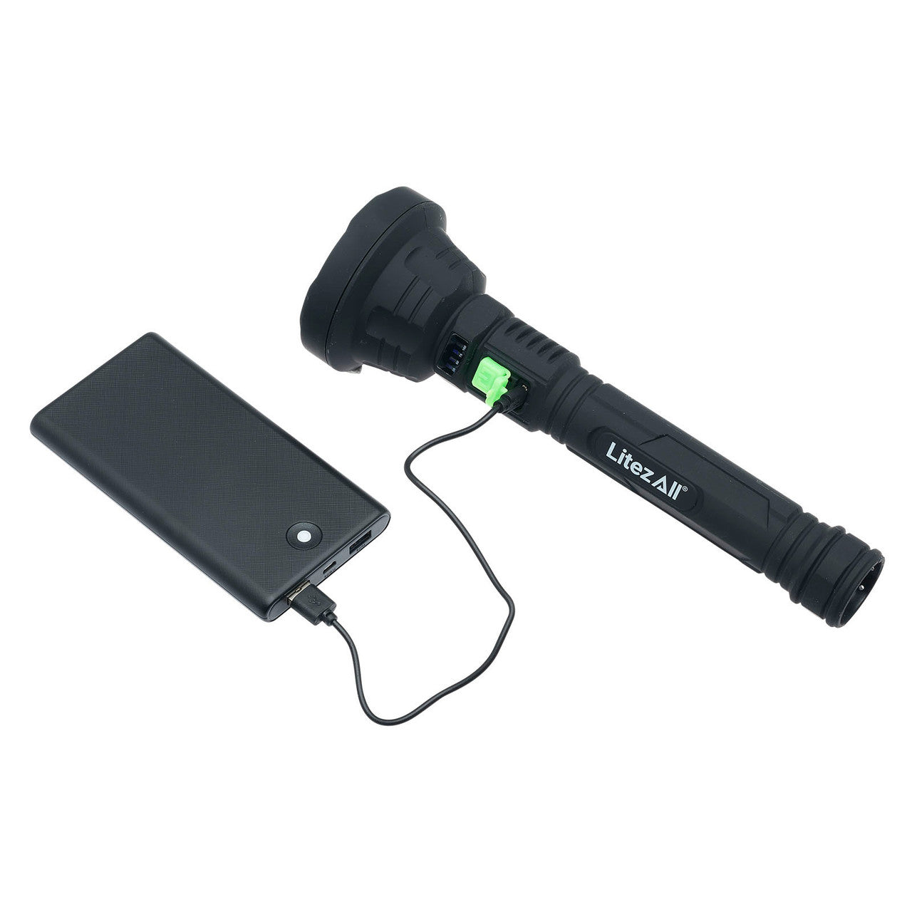 LitezAll 2 Flashlights And Head Torch Triple Pack Rechargeable 27625