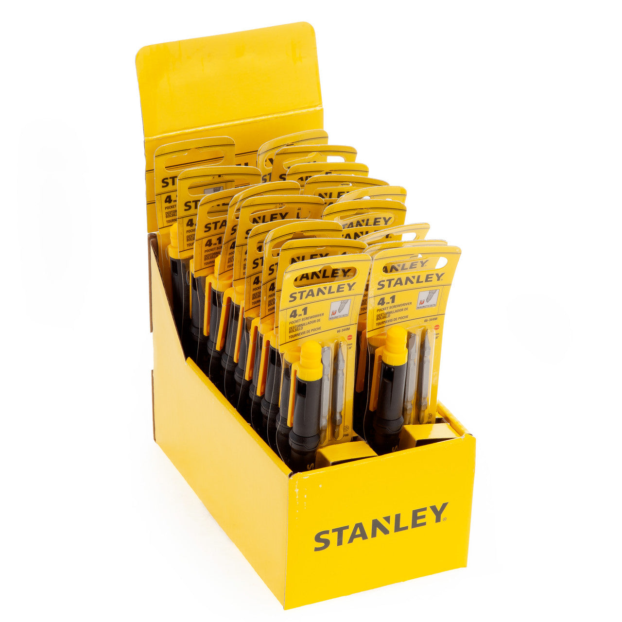 Stanley 4-in-1 Pocket Screwdriver 2 double-ended bits slotted/Phillips 66-344M