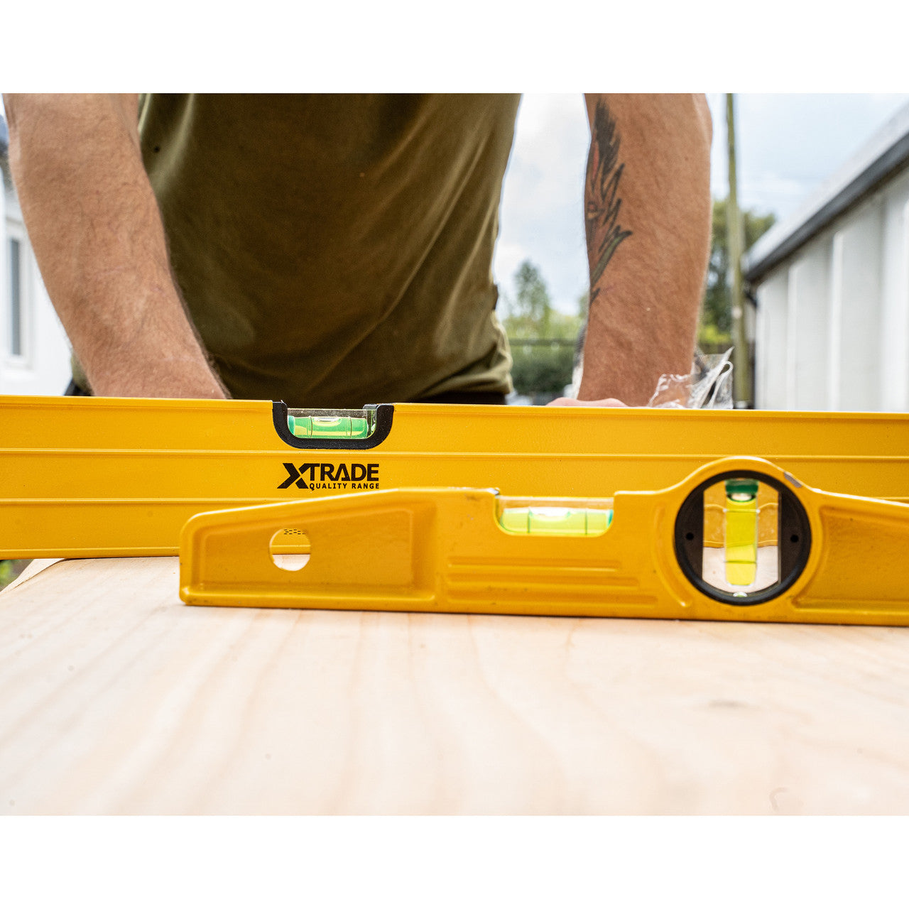 XTrade Spirit Level Set 4 Piece 25, 60, 120, 180cm Aluminium Frame X0900010