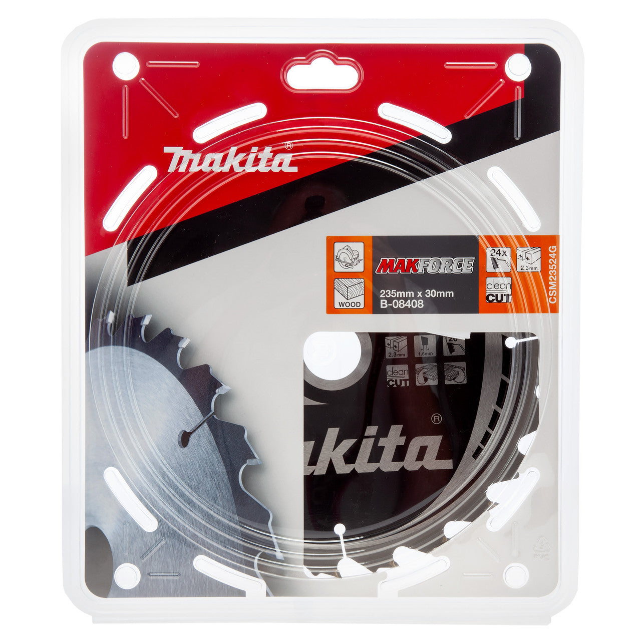 Makita MAKFORCE TCT Circular Saw Blade for Wood 235 x 30mm x 24T B-08408