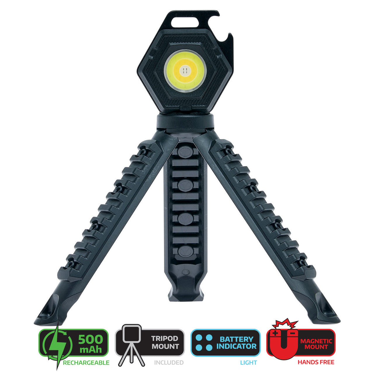 LitezAll Compact Work Light with Tripod 500 Lumens 4 Hour Run Time 26215