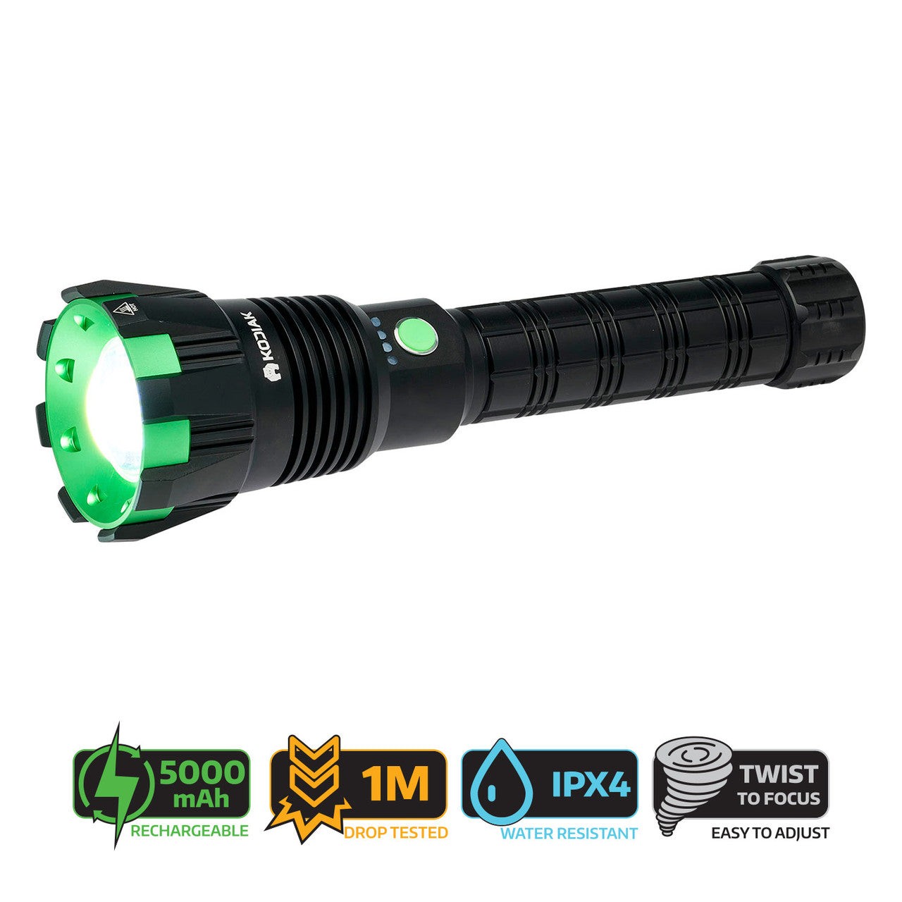 LitezAll Kolossus Rechargeable Tactical Torch & Power Bank 15,000 Lumens 25478