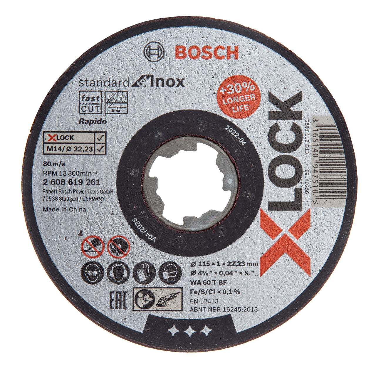 Bosch X LOCK Angle Grinder 110V with 100 Metal Cutting Discs