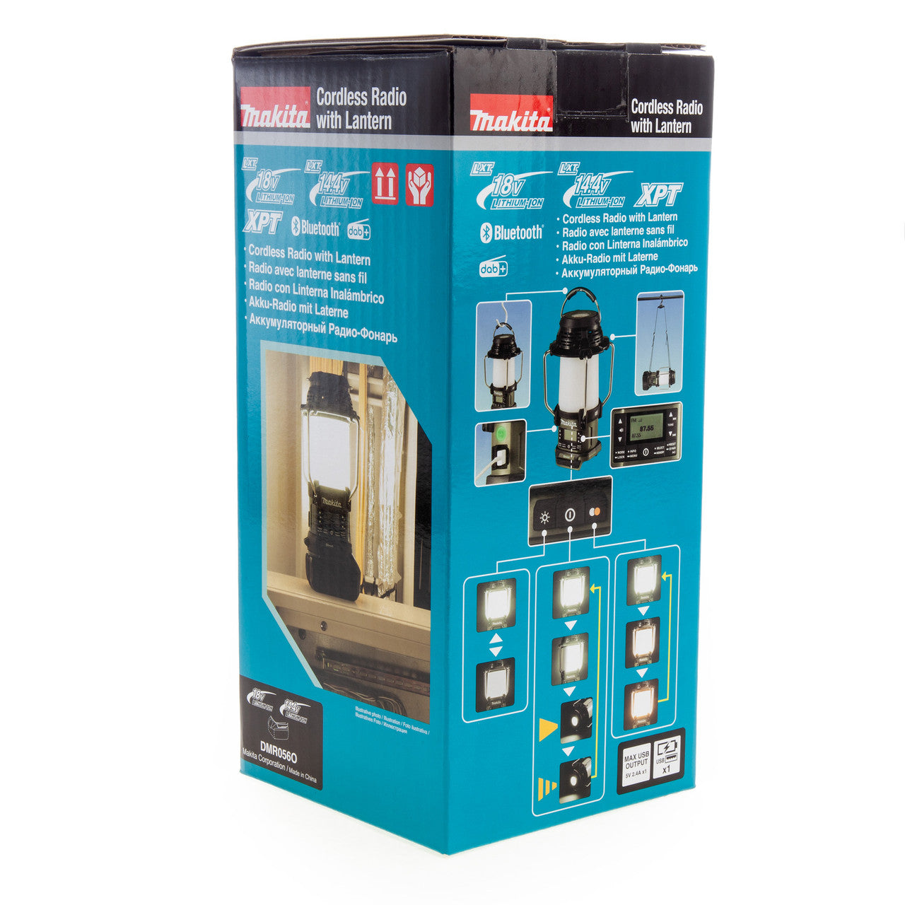 Makita 18V/14.4V LXT AM/FM Bluetooth DAB/DAB+ Radio Lantern Body Only DMR056O