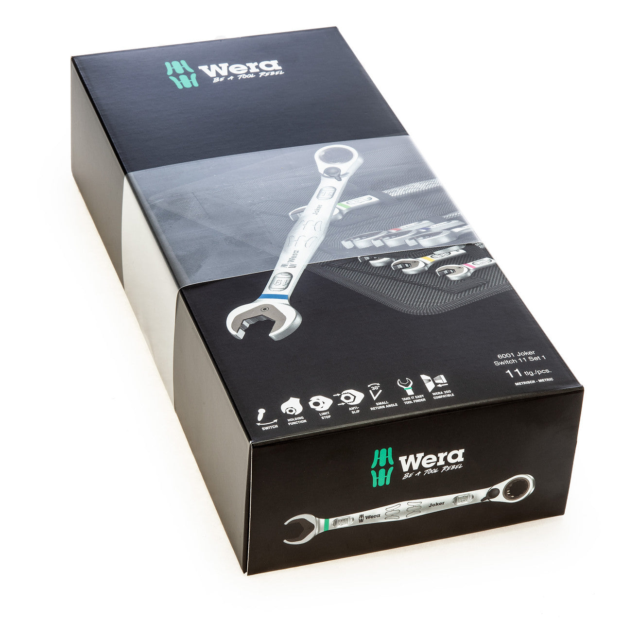 Wera 6001 Joker Switch 11 Set 1 Set of Ratcheting Combination Wrenches (11 Piece)