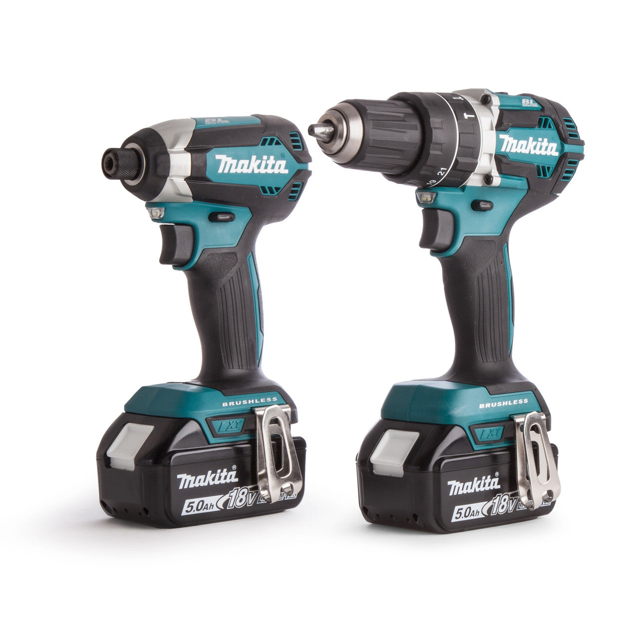 Makita 18V Combi Drill & Impact Driver Twin Pack 2 x 5.0Ah Batteries DLX2180TJ
