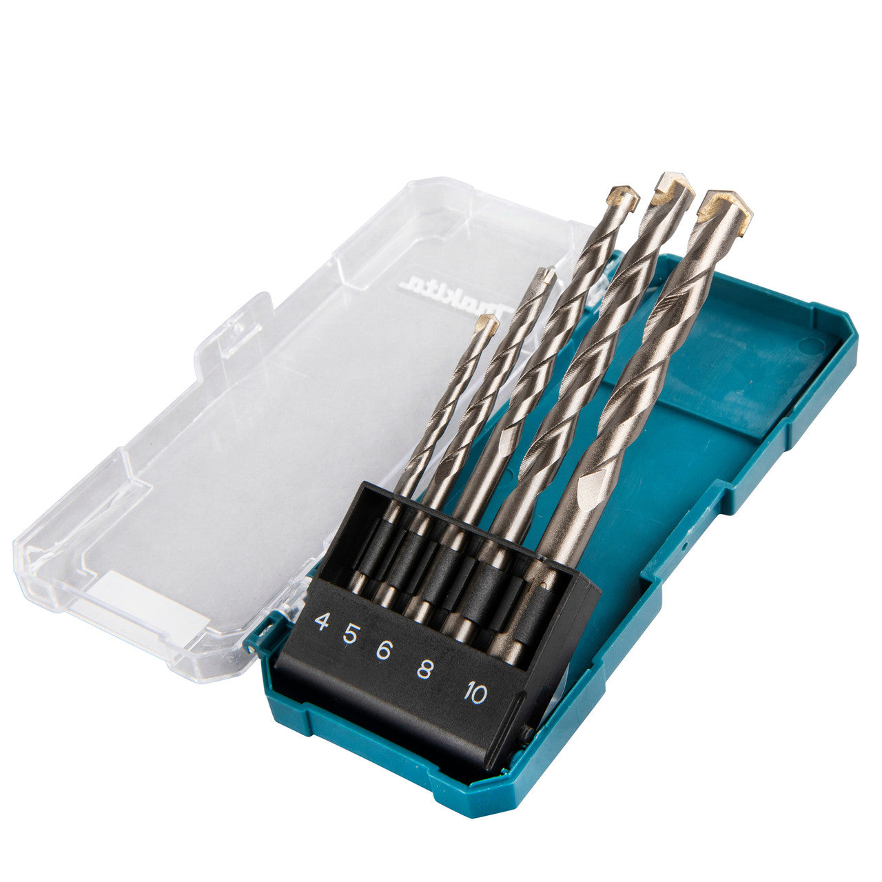 Makita TCT Drill Bit Set for Masonry 5 Piece Metric 4 - 10mm Boxed D-72877