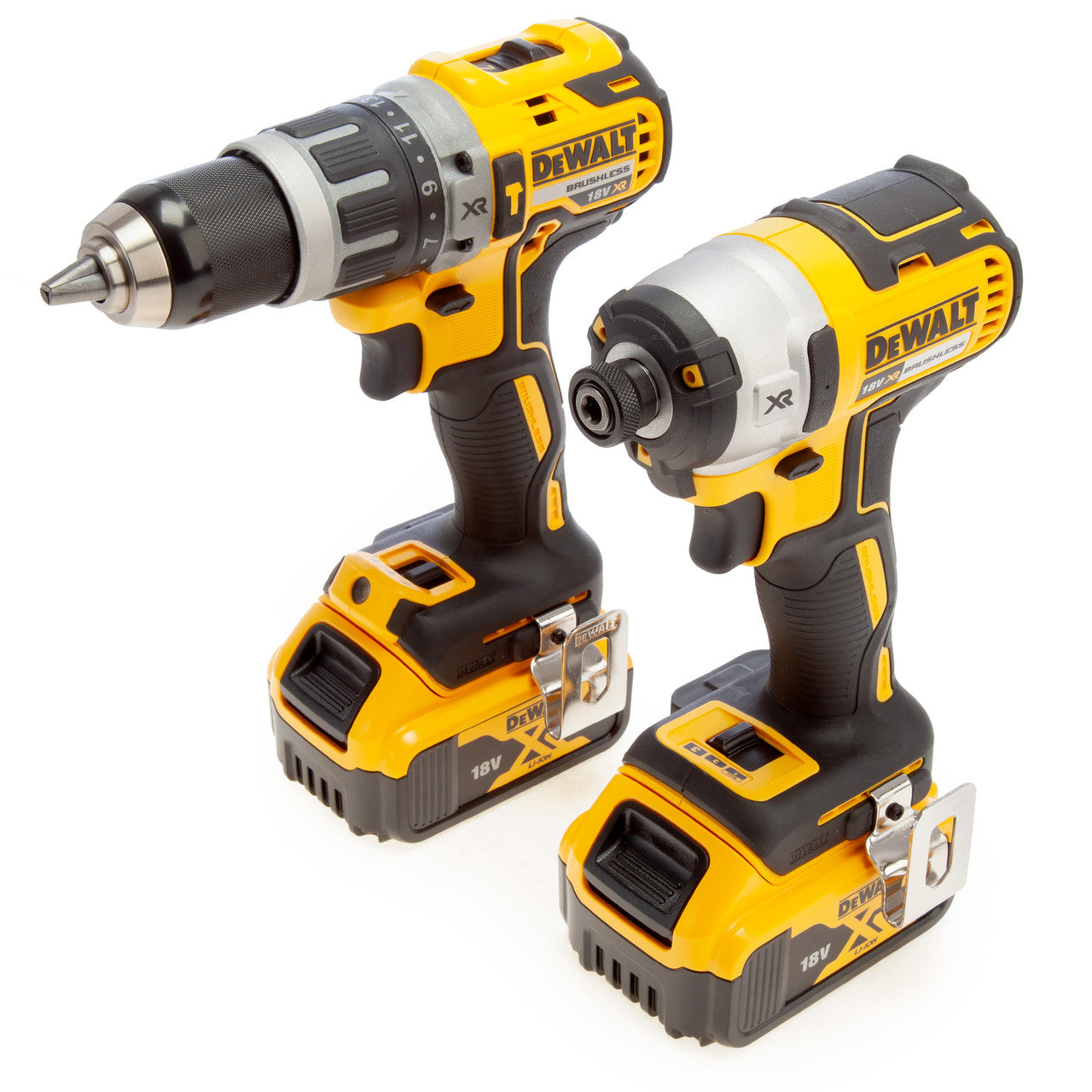 Dewalt 18V XR Combi Drill & Impact Driver Twin Pack 2 x 5.0Ah Batteries DCK266P2