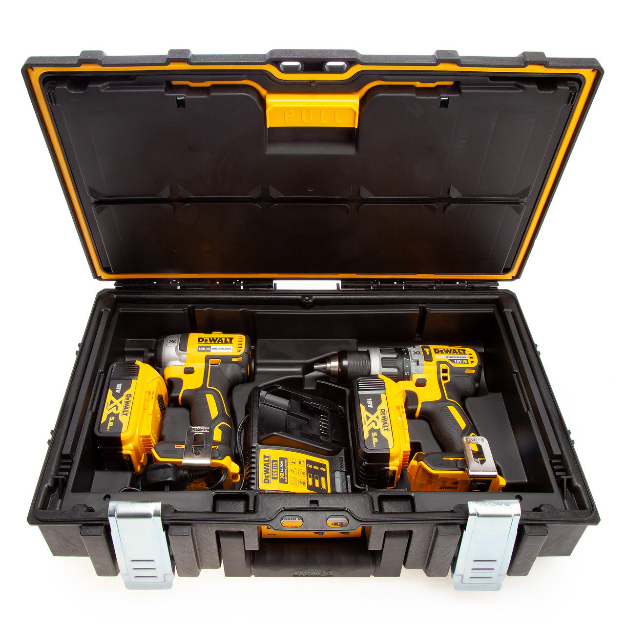 Dewalt 18V XR Combi Drill & Impact Driver Twin Pack 2 x 5.0Ah Batteries DCK266P2