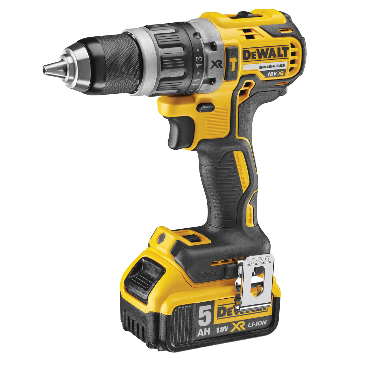 Dewalt 18V XR Combi Drill & Impact Driver Twin Pack 2 x 5.0Ah Batteries DCK266P2